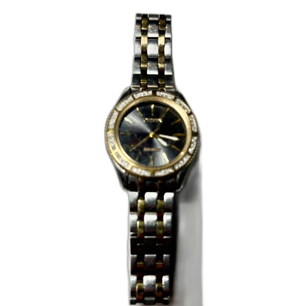 Citizen Eco-Drive Women's Two-Tone Crystal Watch Functional (Scratched Crystal)